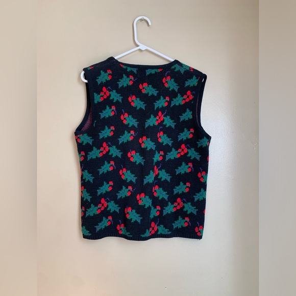 Vintage Christmas holiday sweater vest dominic and marie made in the usa - Picture 5 of 7